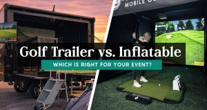 golf simulator trailer vs inflatable